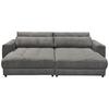 Mega pohovka LOVESEAT antracitová - čierna/antracitová, Konventionell, kompozitné drevo/textil (292/90/194cm) - MID.YOU