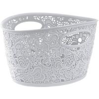Kosár Victoria - fehér, műanyag (21/16/29cm)