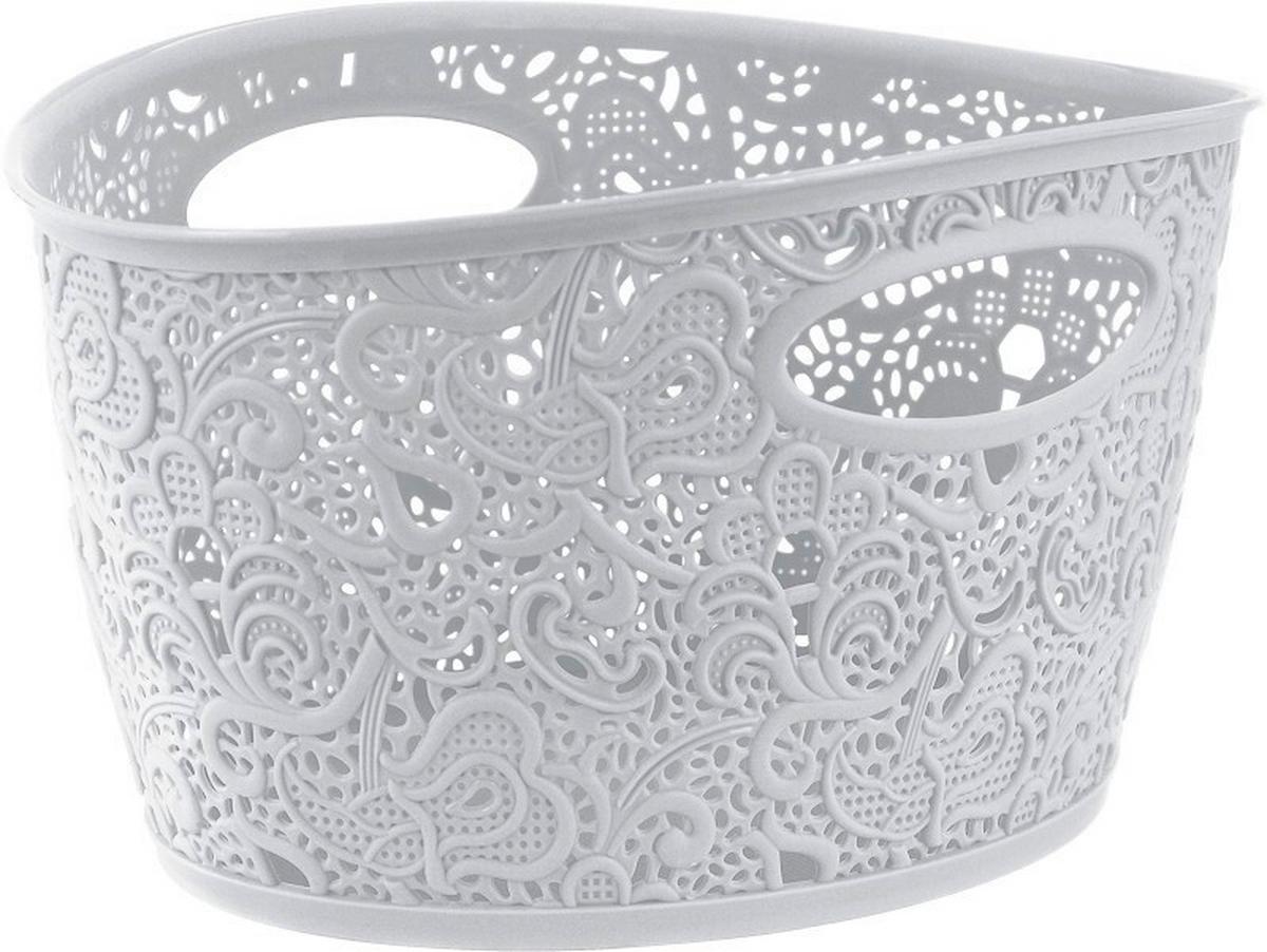 Kosár Victoria - fehér, műanyag (21/16/29cm)