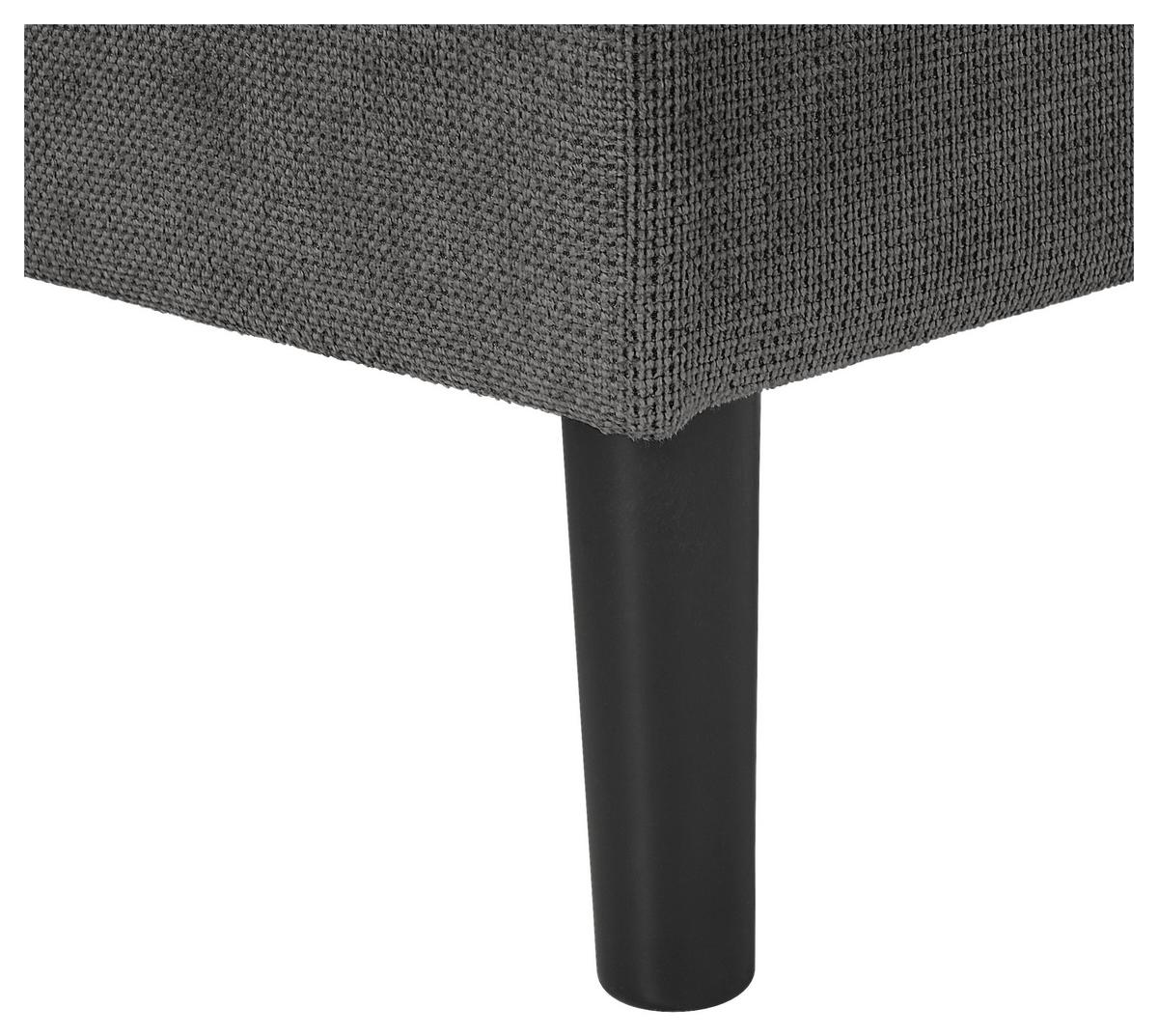 Ecksofa Boston, D. Grau S: 157x231 cm - Dunkelgrau/Schwarz, KONVENTIONELL, Textil (157/231cm) - P & B