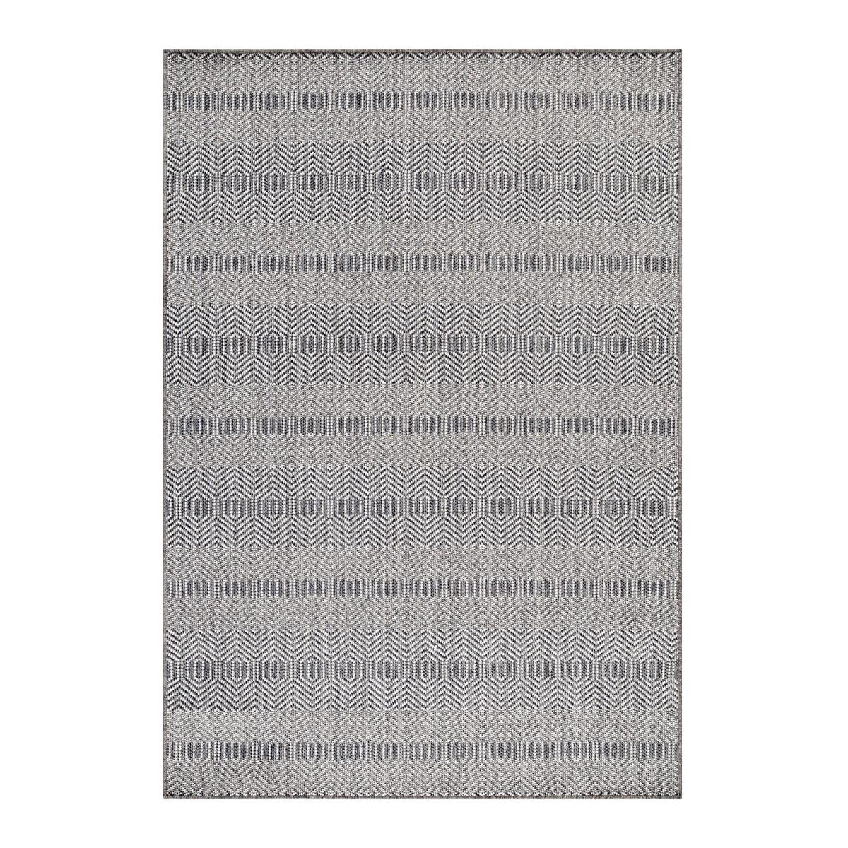 Flachwebteppich Aruba - Grau, Design, Textil (120/170cm)
