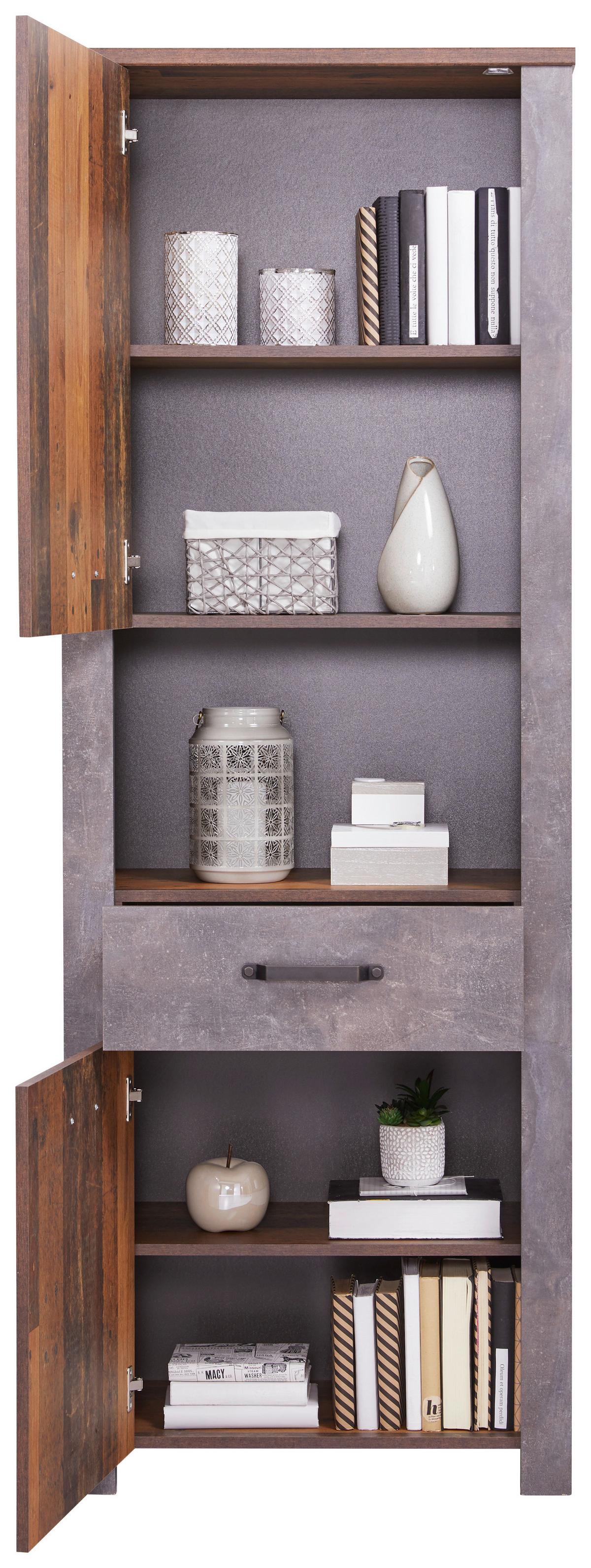 Wohnkombination 4 Tlg. Ontario, Old Style/betonoptik - Trend (307,4/200/41,5cm) - Ondega