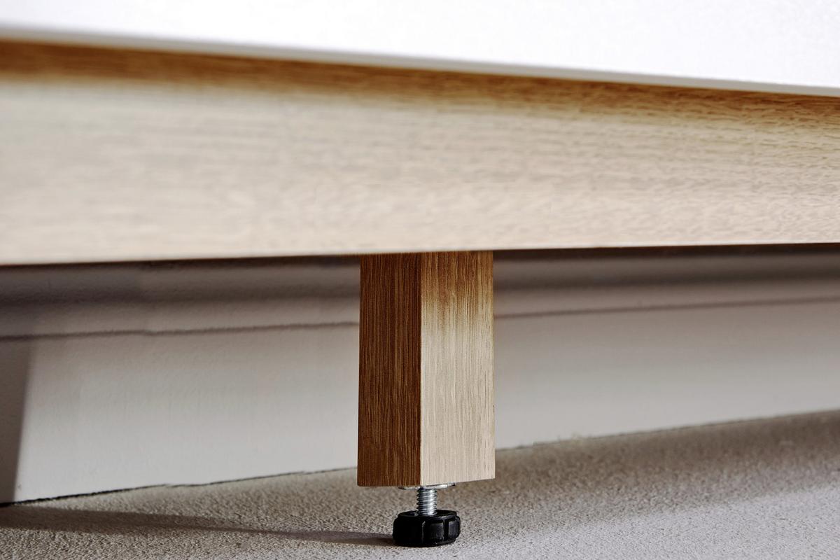 Sideboard 180 cm Libre Sb 180 Weiß/Eichefarben - Eichefarben/Weiß, KONVENTIONELL, Holzwerkstoff (180/77/39cm) - Livetastic