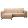 Ecksofa Bella Beige S: 257x174 cm - Wengefarben/Beige, Design, Textil (257/174cm) - Livetastic