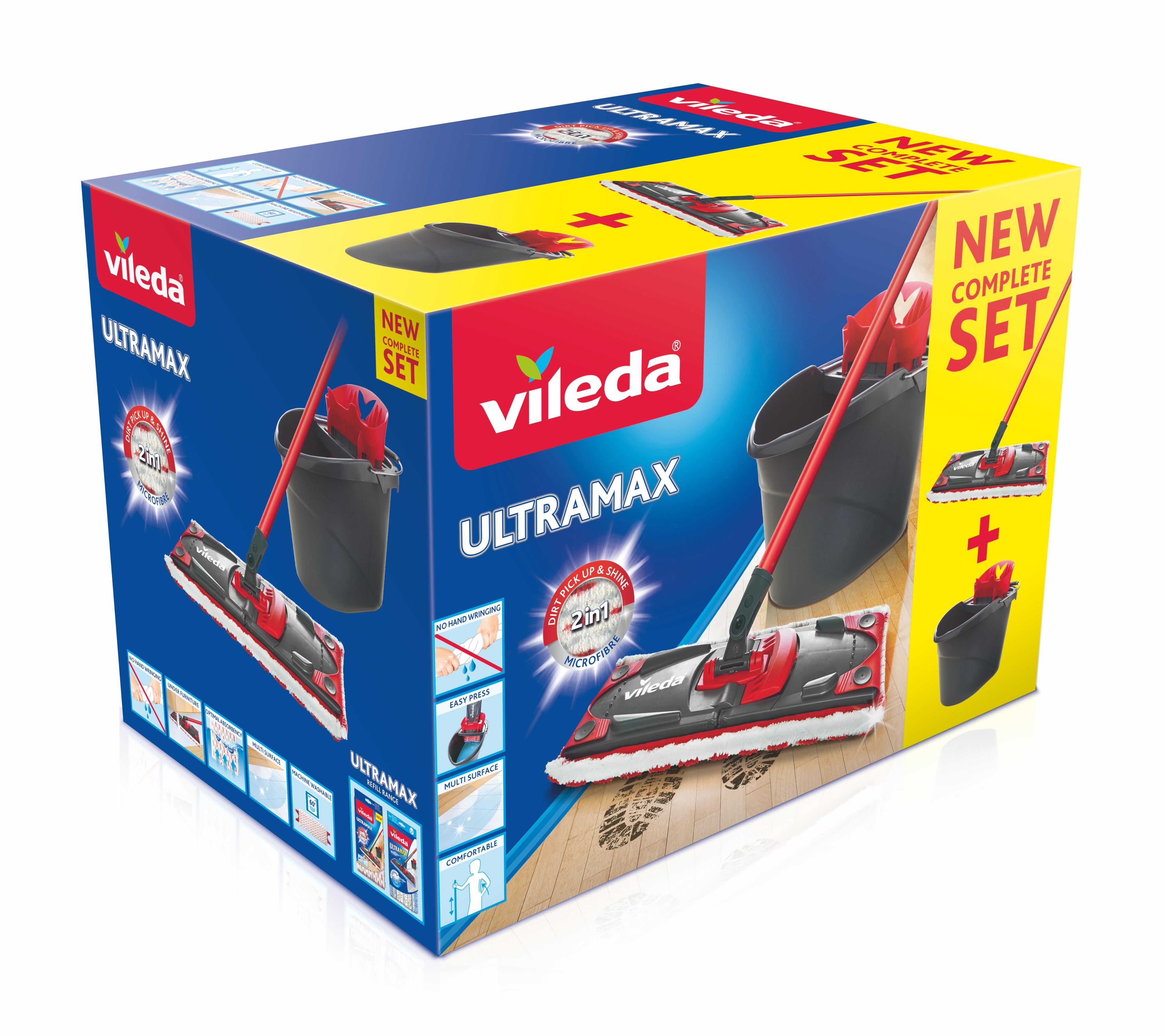 čistiaca sada VILEDA ULTRAMAX SET BOX - čierna/červená, Konventionell, plast (40/28,5/28,3cm) - Vileda