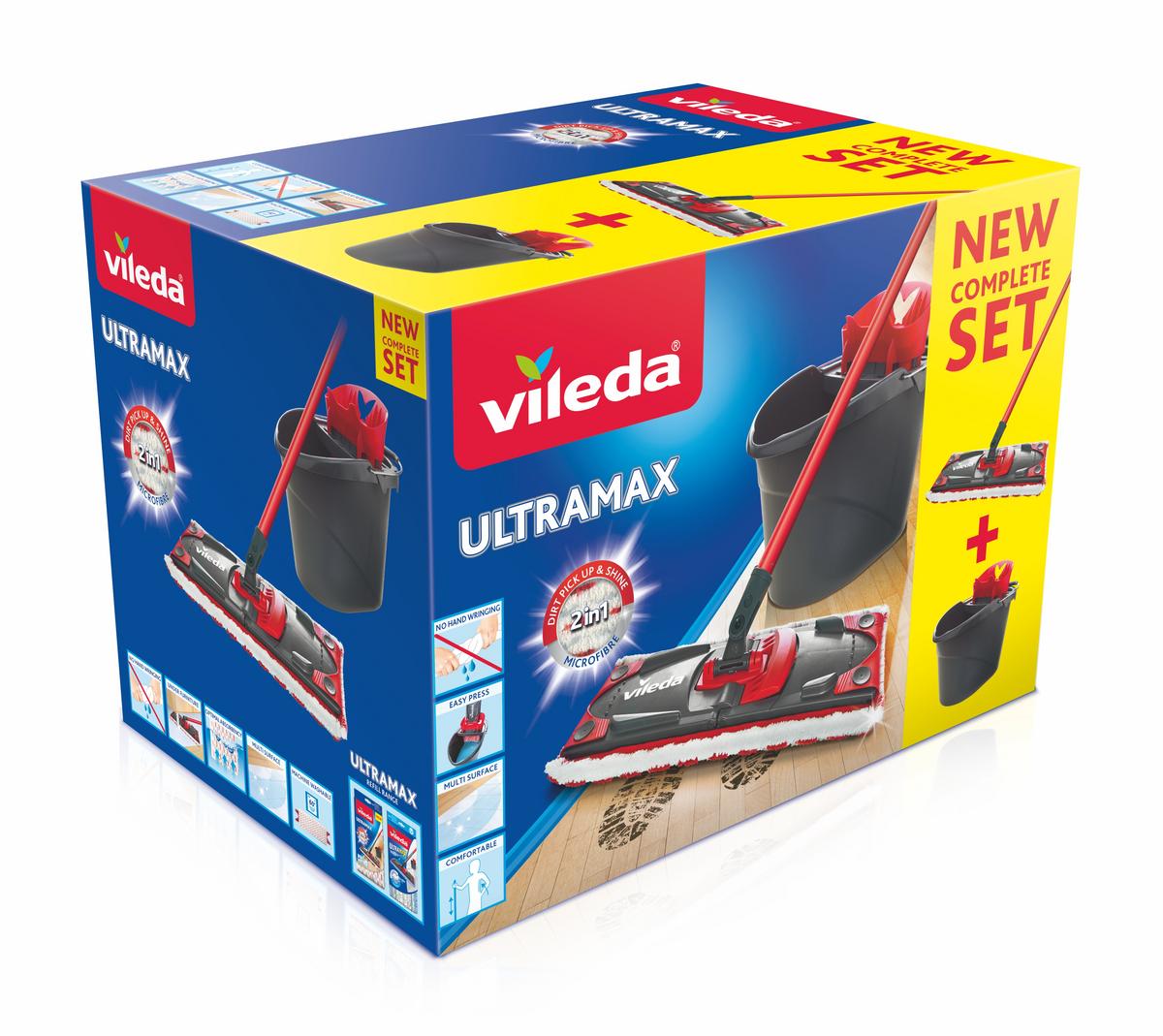 sada na uklízení VILEDA ULTRAMAX SET BOX - černá/červená, Konvenční, plast (40/28,5/28,3cm) - Vileda