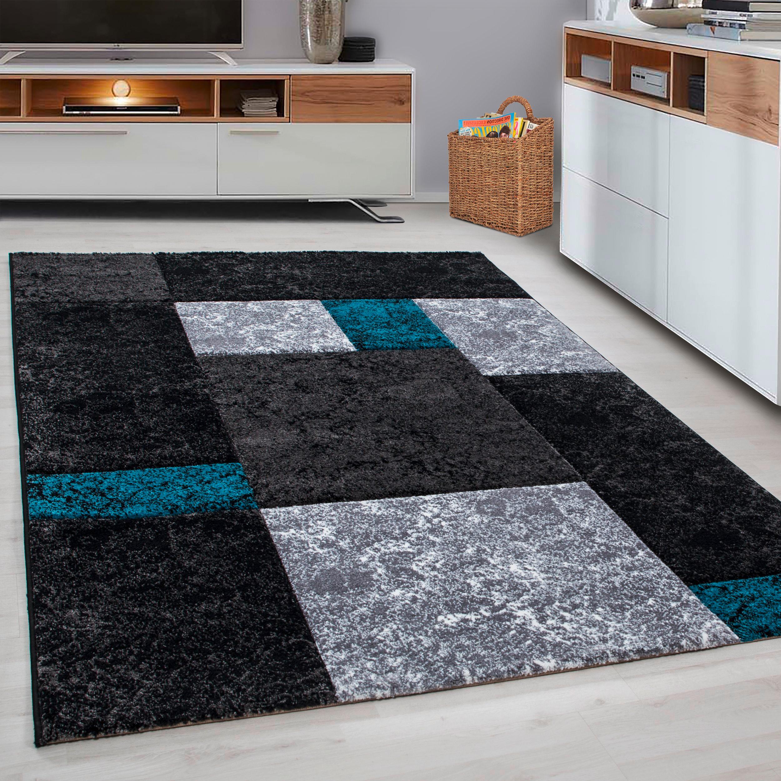 Teppich Läufer Türkis Hawaii 80x300 cm - Türkis, KONVENTIONELL, Textil (80/300cm)