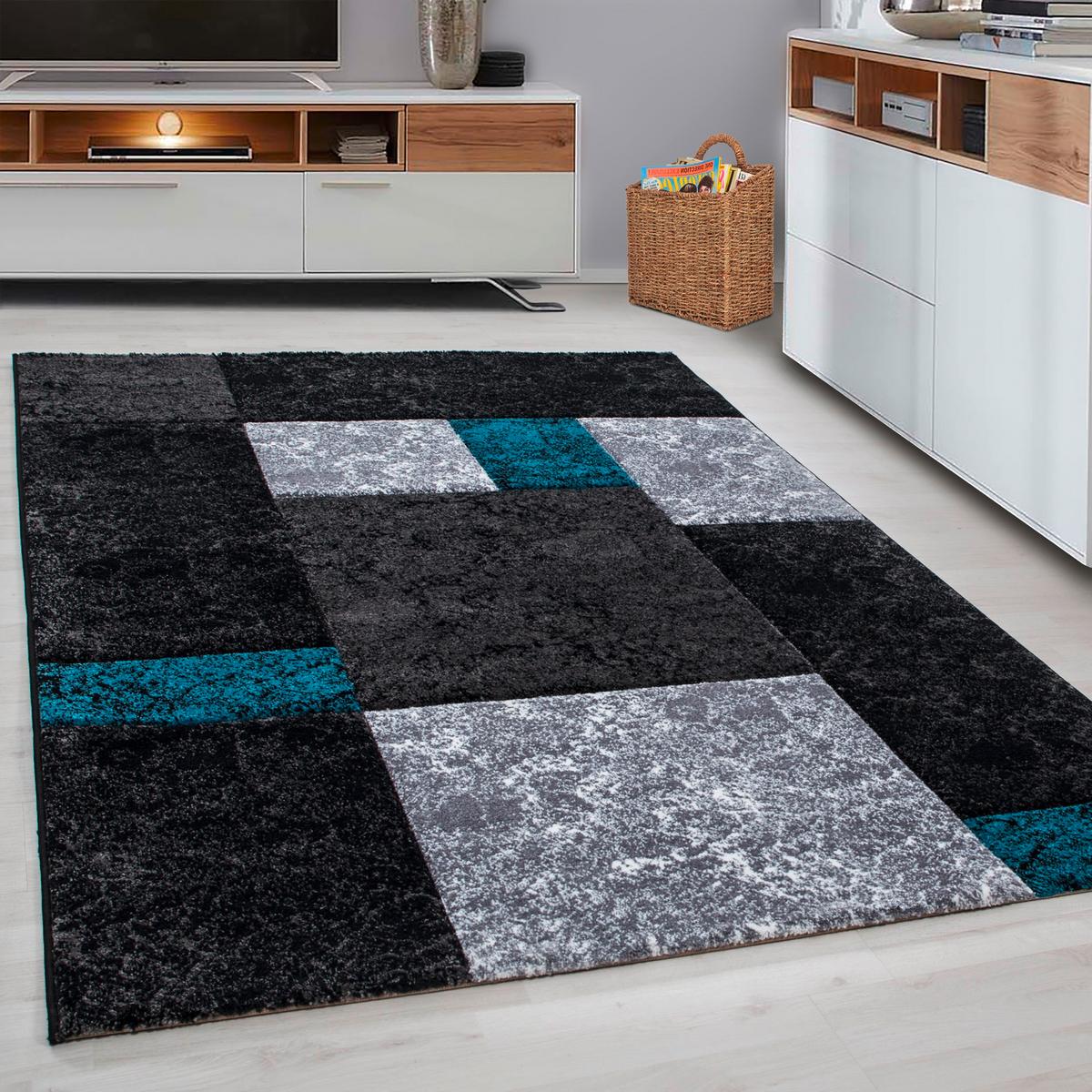 Teppich Läufer Türkis Hawaii 80x300 cm - Türkis, KONVENTIONELL, Textil (80/300cm)