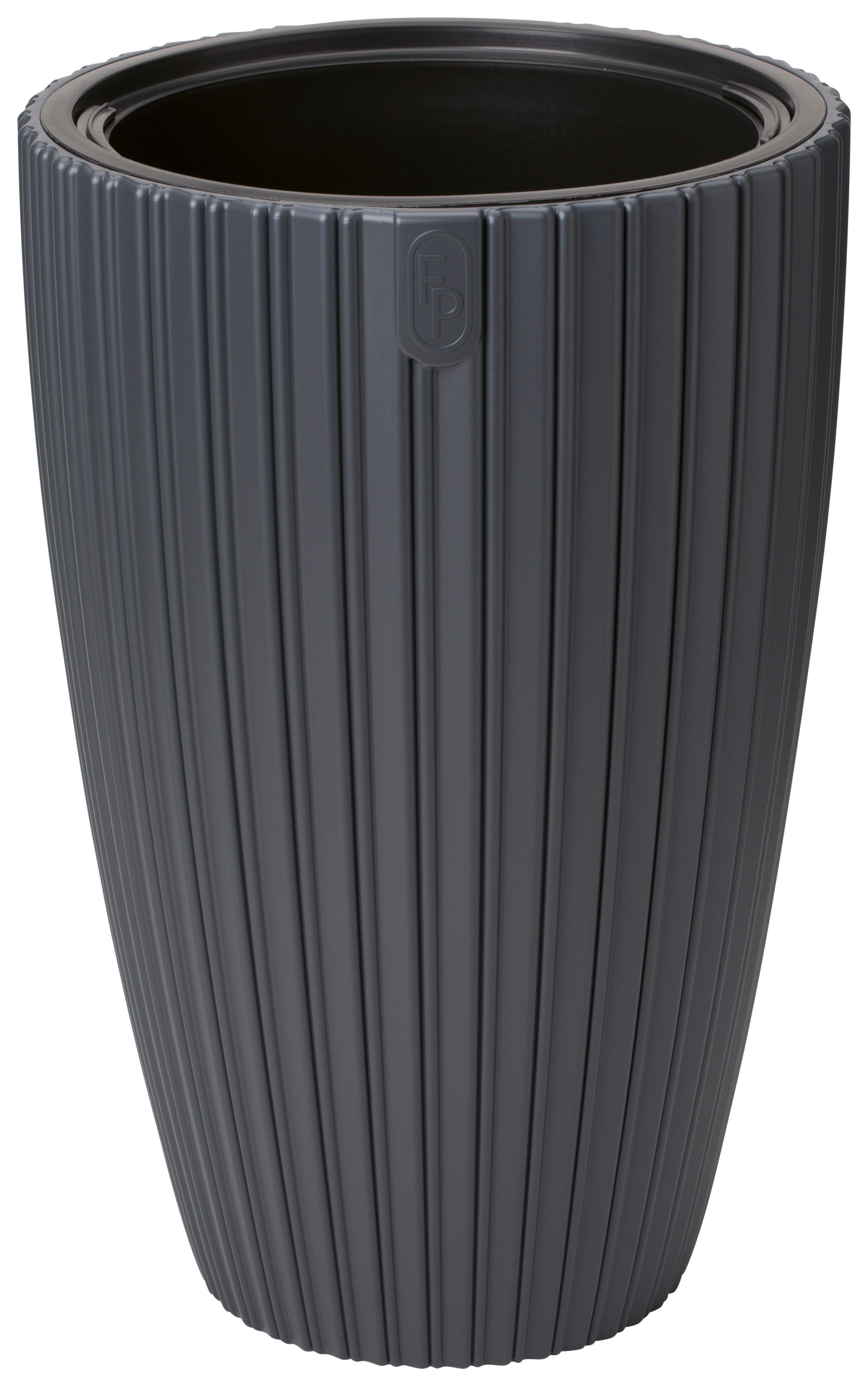 Obal na květináč MIRA 30 - antracitová, Konvenční, plast (29,0/48,0cm) - Mömax