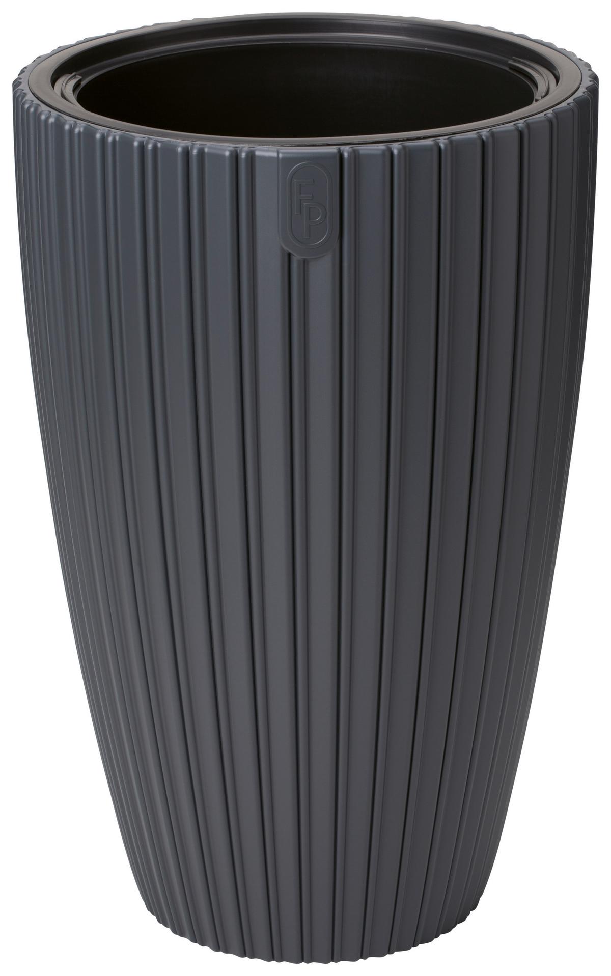 Obal na kvetináč MIRA 30 - antracitová, Konventionell, plast (29,0/48,0cm) - Mömax