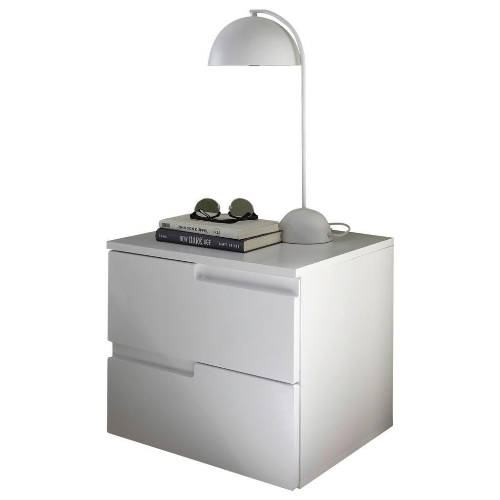 Nachtkästchen Weiß H: 41,7 cm, Spice 2