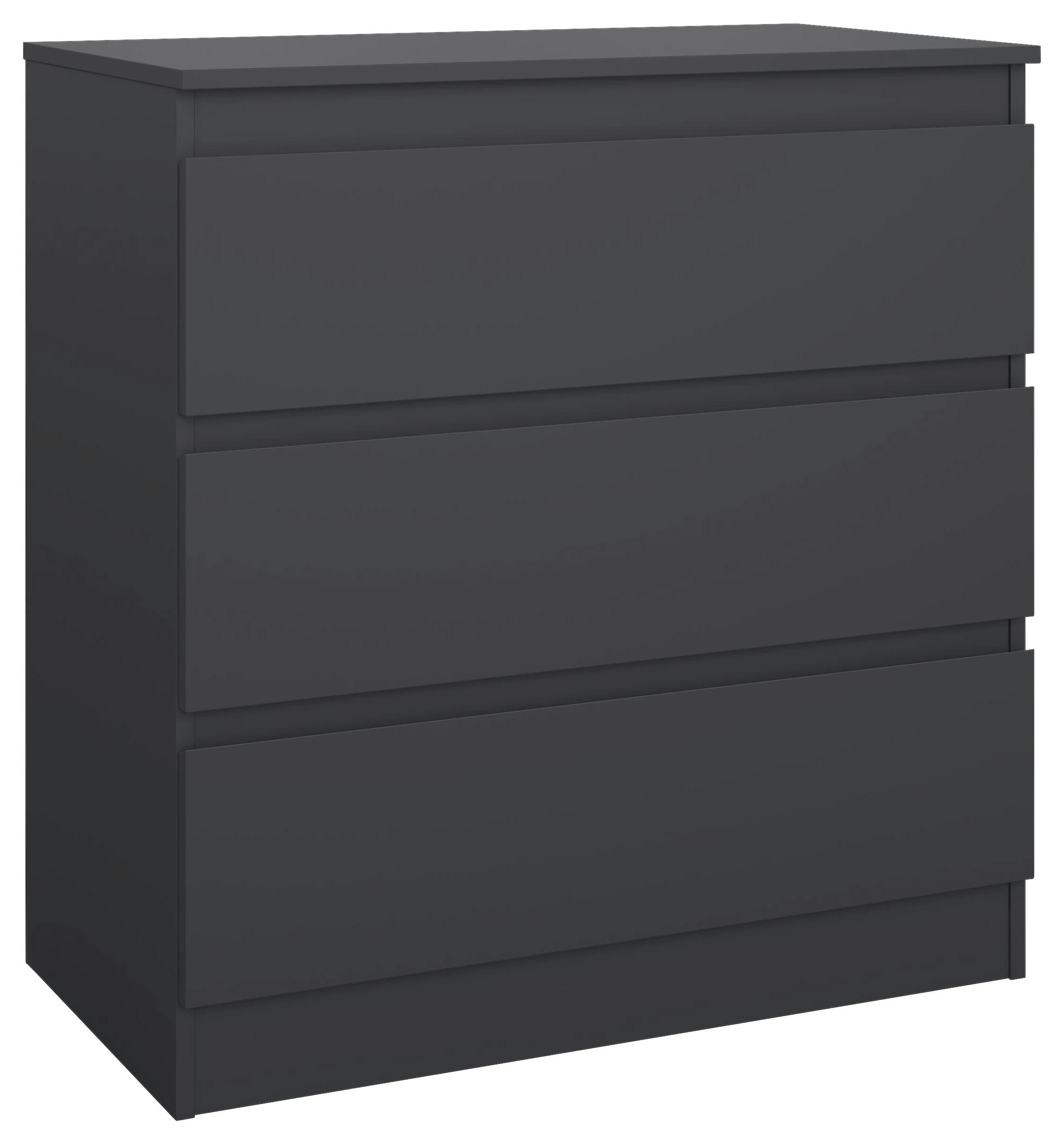 Komoda MARA antracit - antracitová, Konventionell, drevo (77/80/42cm) - Mömax