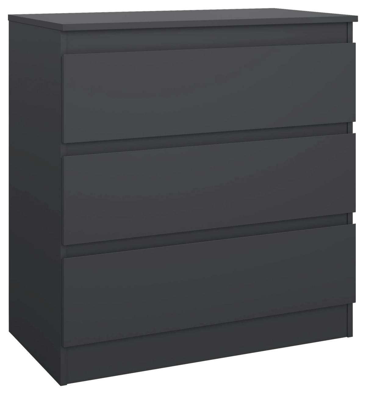 Komoda MARA antracit - antracitová, Konventionell, drevo (77/80/42cm) - Mömax