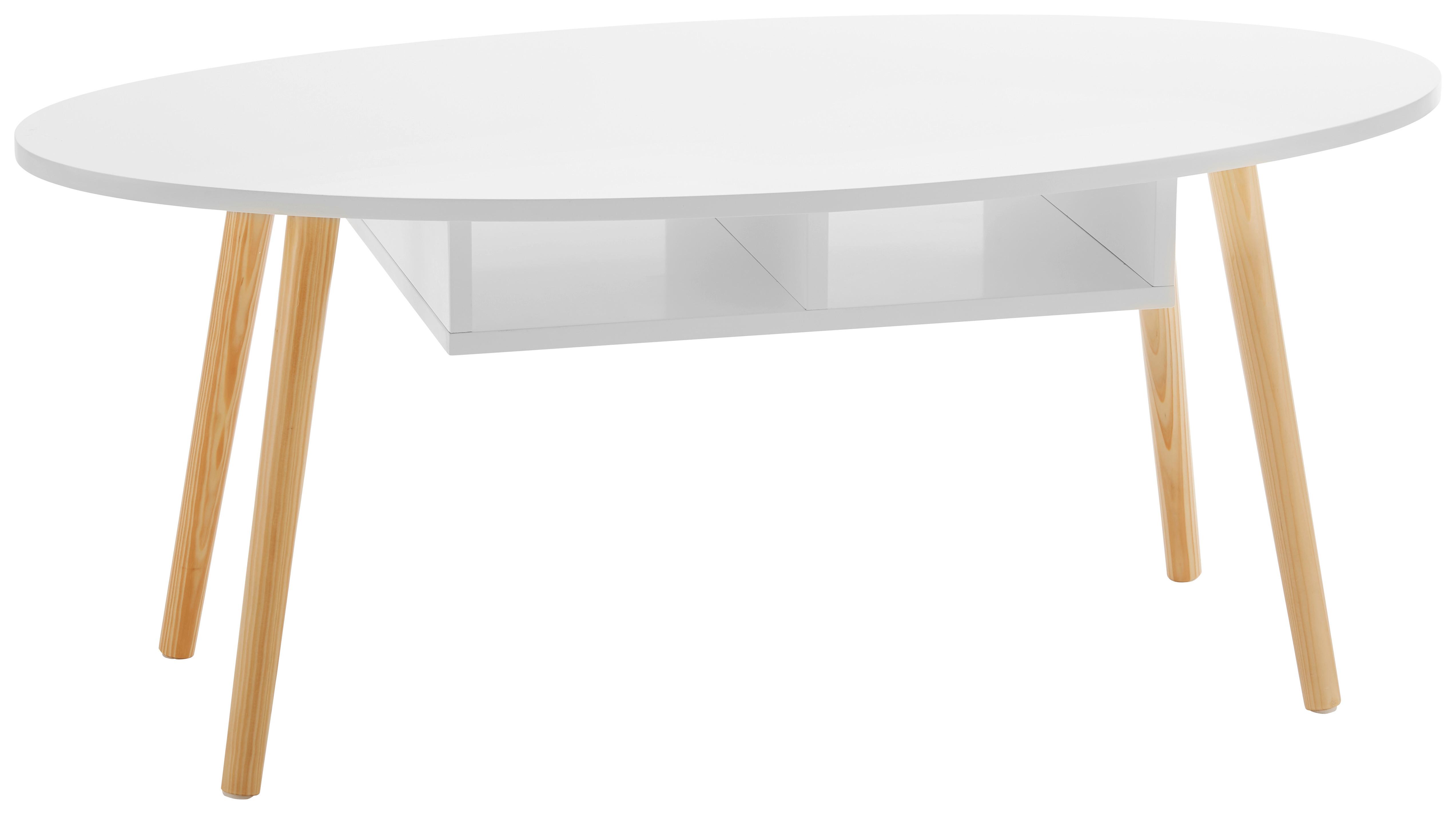 Konferenční stolek Silvio - bílá/barvy pinie, Moderní, dřevo/kompozitní dřevo (100/50/42,5cm) - Bessagi Home