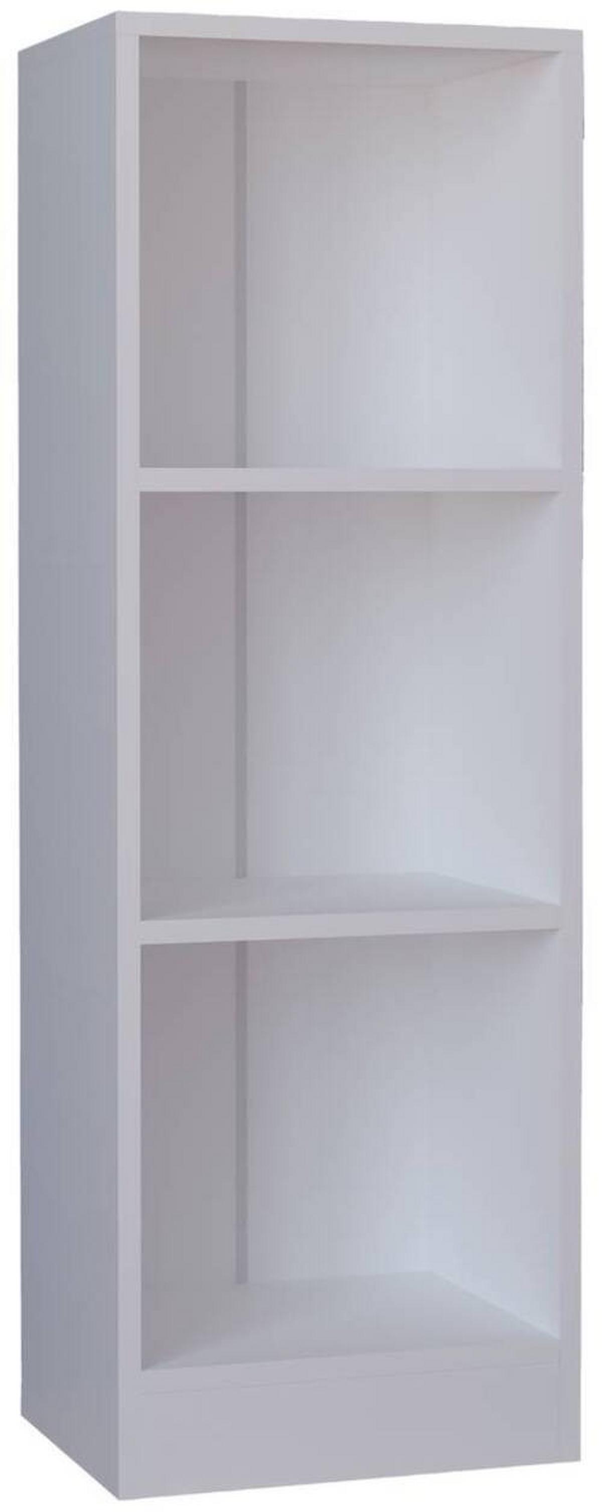 Regál Dilos š: 38 cm, biely - biela, Modern, kompozitné drevo (38/114/30cm) - MID.YOU
