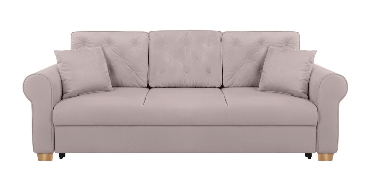 Schlafsofa Arles, Taupe 3 B: 240 Cm - Taupe/Buchefarben, Design, Textil (240/94/98cm) - MID.YOU