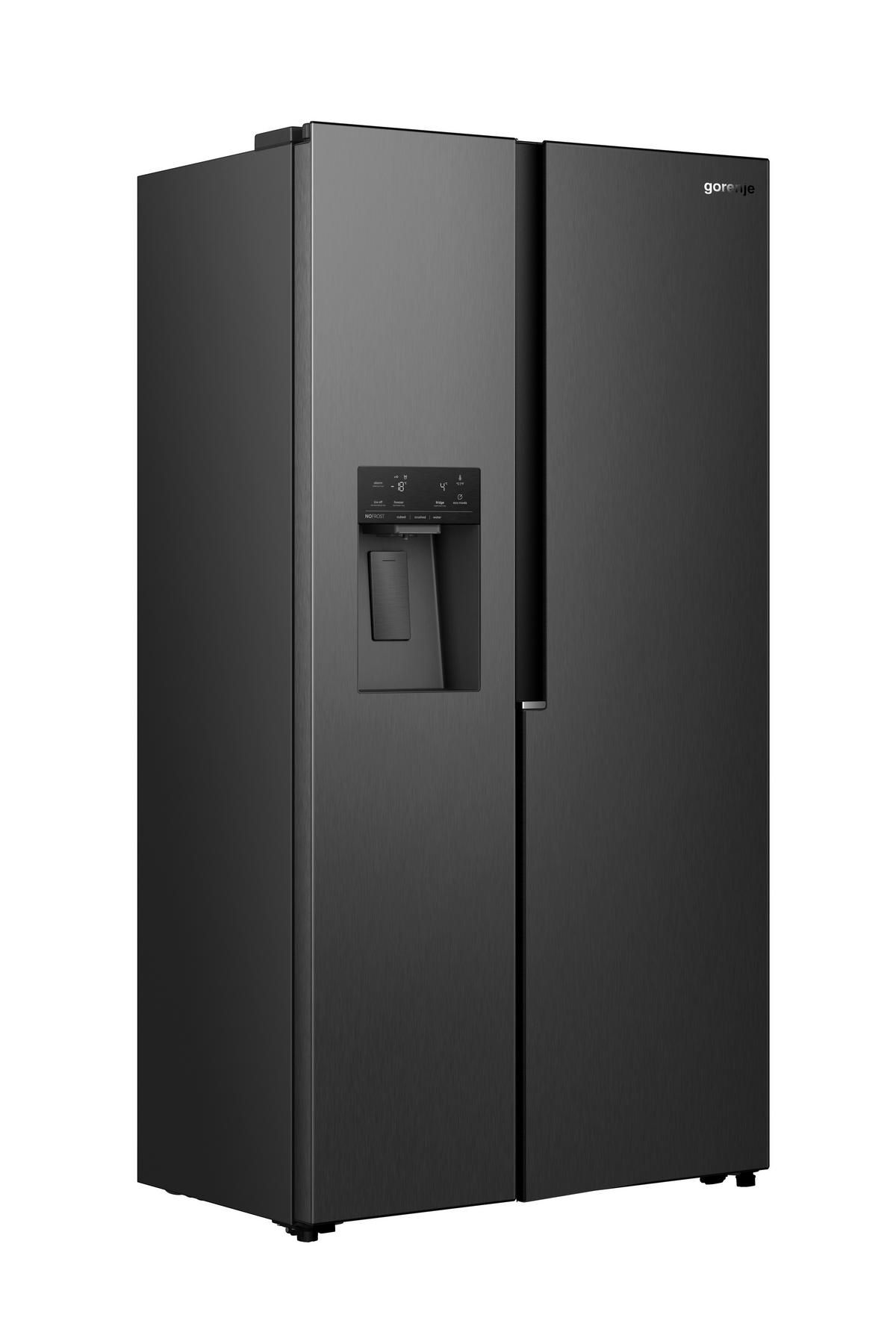 Side-by-Side NRS9E6BX gesamt Volumen ca. 528 L - Schwarz, Basics, Metall (91,1/178,6/61,5cm)