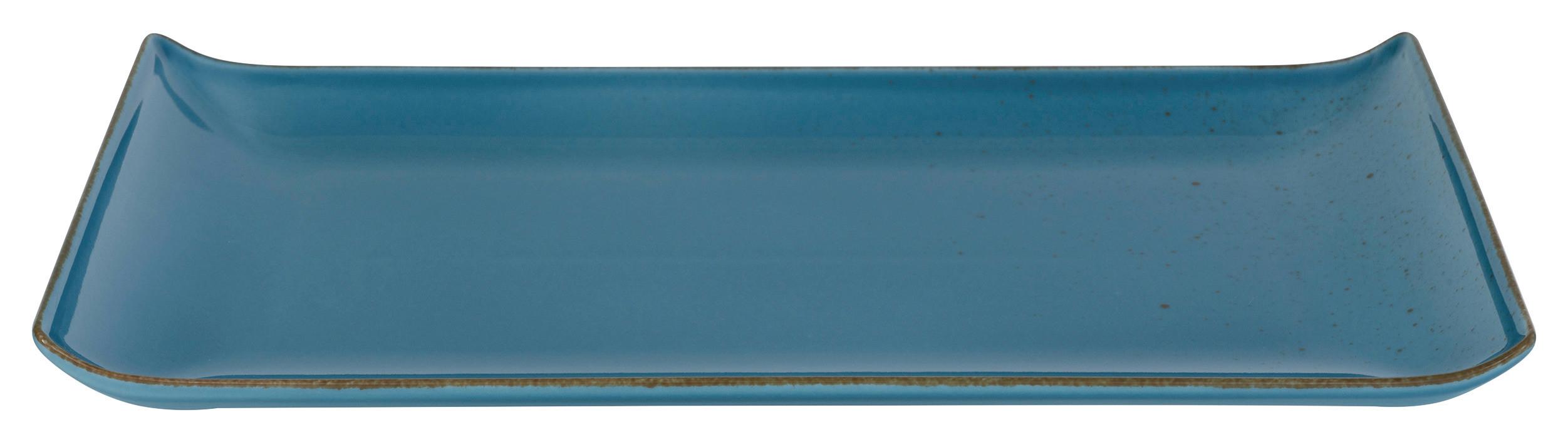 Servírovací podnos Capri, 32/16,5 cm - modrá, Moderní, keramika (32/16,5/2cm) - Premium Living