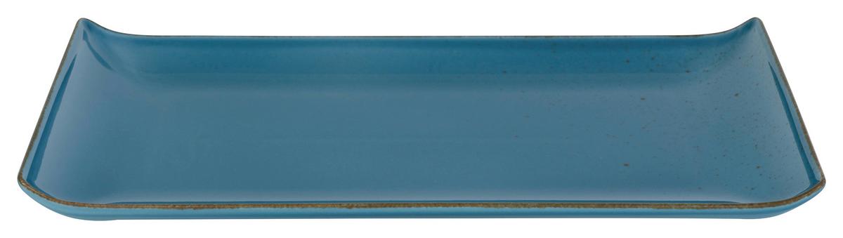 Servírovací podnos Capri, 32/16,5 cm - modrá, Moderní, keramika (32/16,5/2cm) - Premium Living