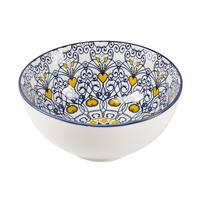 Miska na müsli Maja, 600ml - modrá/žlutá, Lifestyle, keramika (15,2/7,5cm) - Mömax