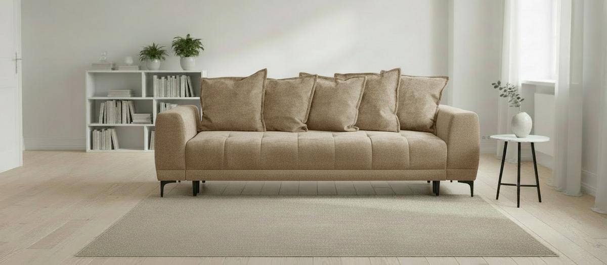 Schlafsofa Weronika, Braun B: 247 Cm - Schwarz/Braun, Design, Holz/Holzwerkstoff (247/94/90cm) - MID.YOU