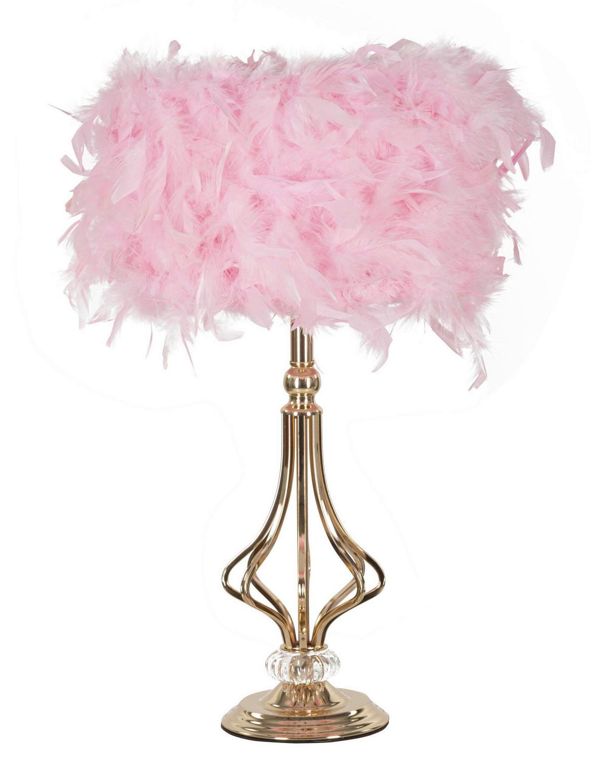 Tischleuchte Tarty Pink Pink, Weiß B: 25 Cm - Pink/Weiß, Basics, Kunststoff/Metall (25/54/25cm)