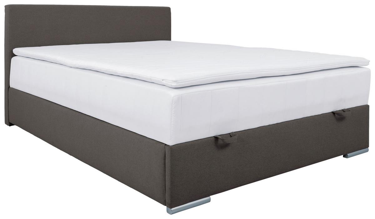 Polsterbett Cosi 120 - Chromfarben/Anthrazit, KONVENTIONELL, Holz/Textil (120/200cm)