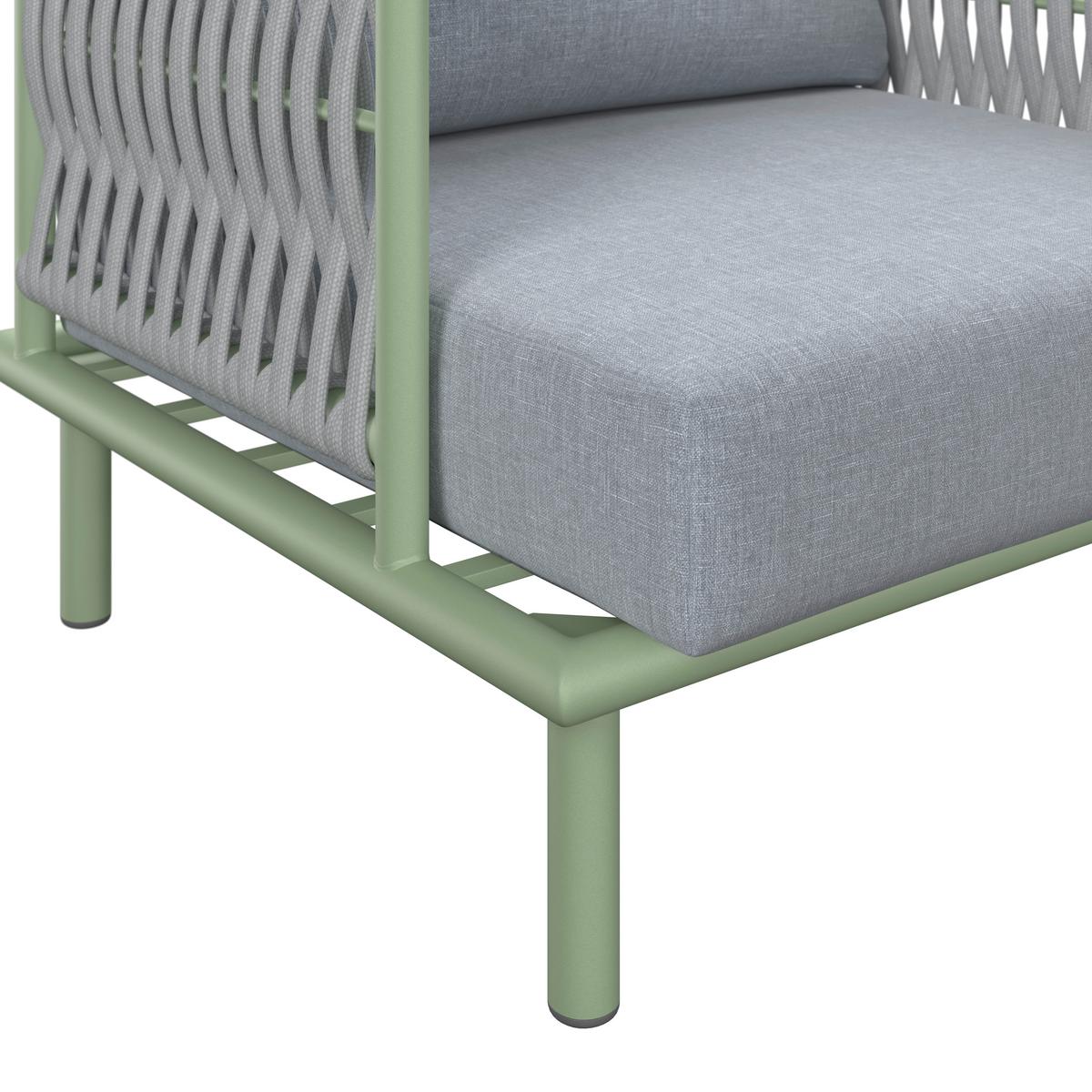 Loungegarnitur Daytona - Alufarben/Naturfarben, MODERN, Holz/Kunststoff - Beldano