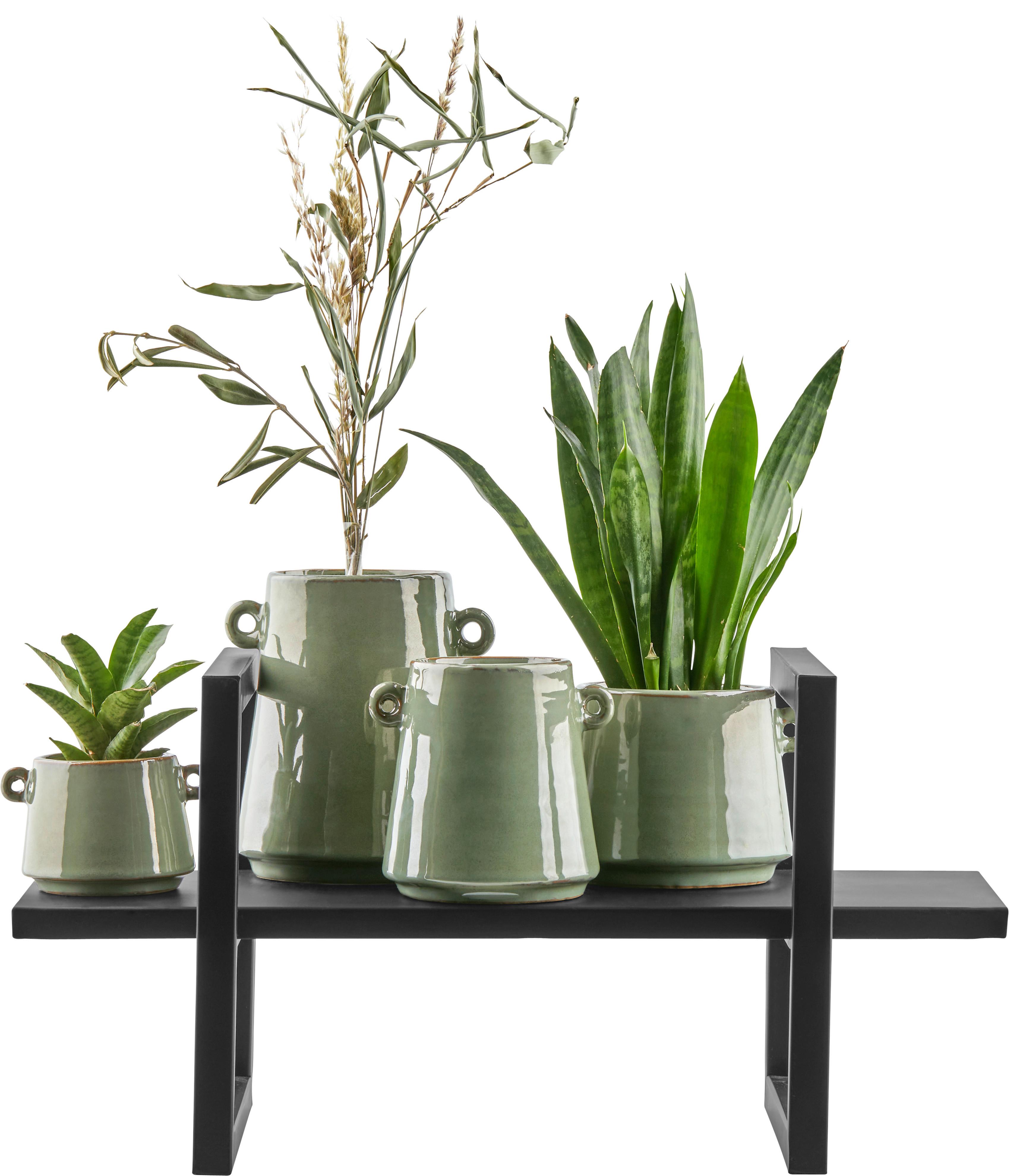 Dekorační Podnos Quanto, V: 25cm - černá, Lifestyle, kov (50/25/23cm)