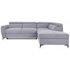 Ecksofa Lapis Grau S: 255/217 Cm - Schwarz/Grau, KONVENTIONELL, Textil (255/217cm) - MID.YOU