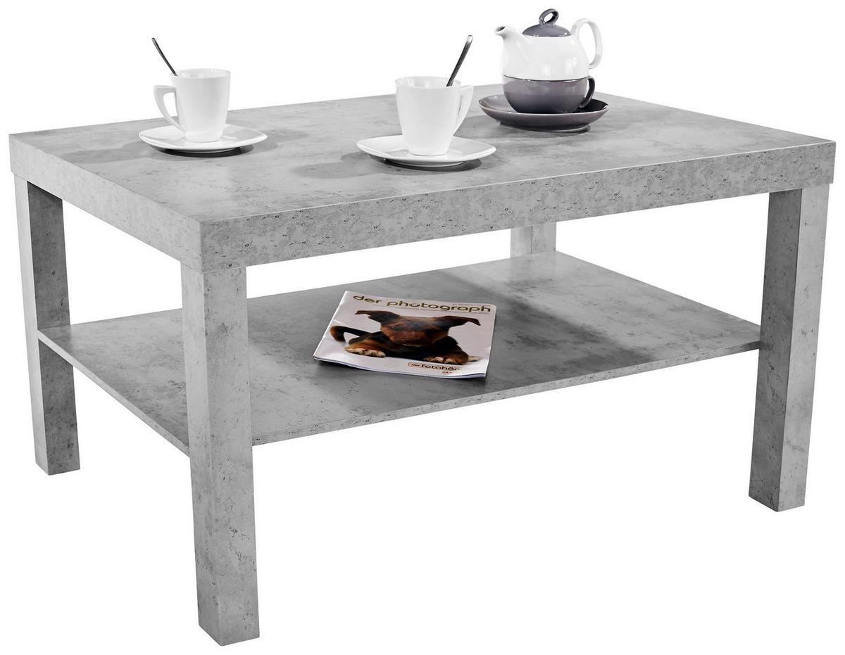 Dohányzóasztal Light - szürke, Modern, műanyag/faalapú anyag (90/45/55cm)