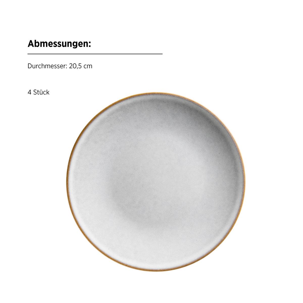 Frühstücksservice Smoky's Steinzeug, Weiß, 12-teilig - Weiß, Basics, Keramik - Mäser