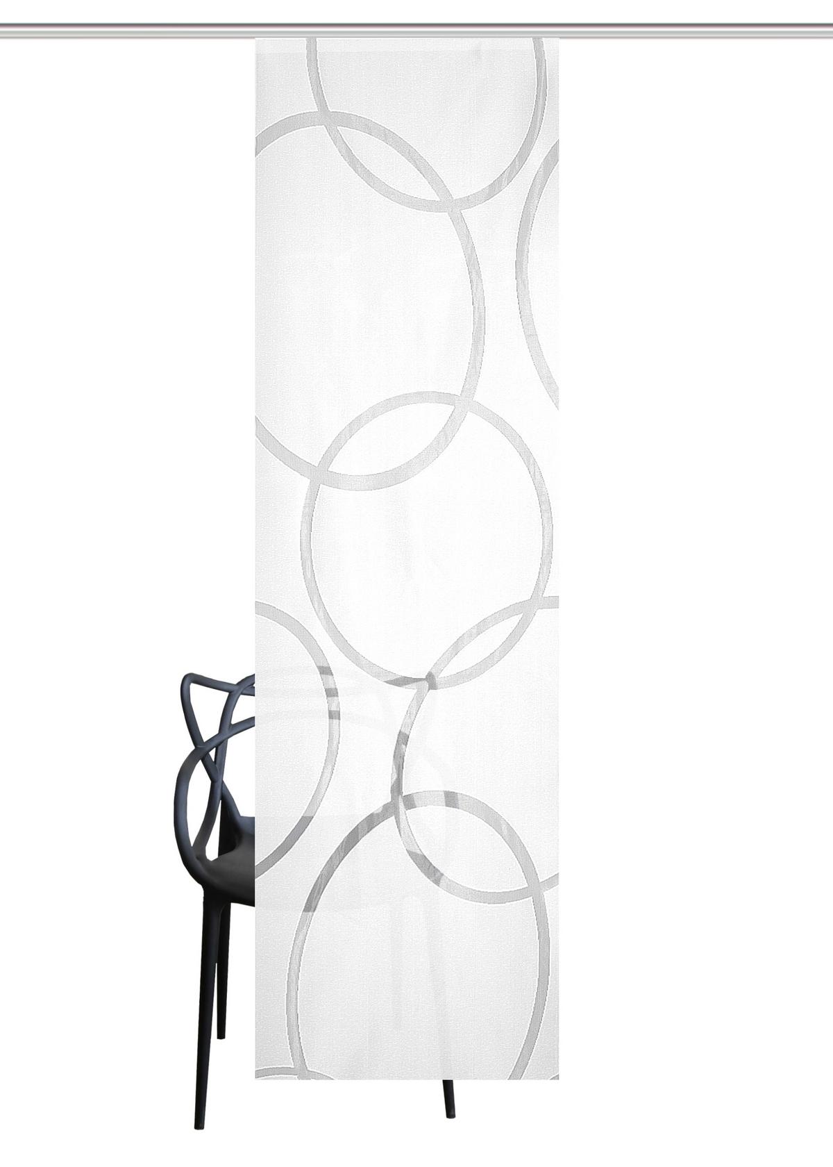 Flächenvorhang Pinale Weiß B: 57 cm - Weiß, Basics, Textil (57/225cm)