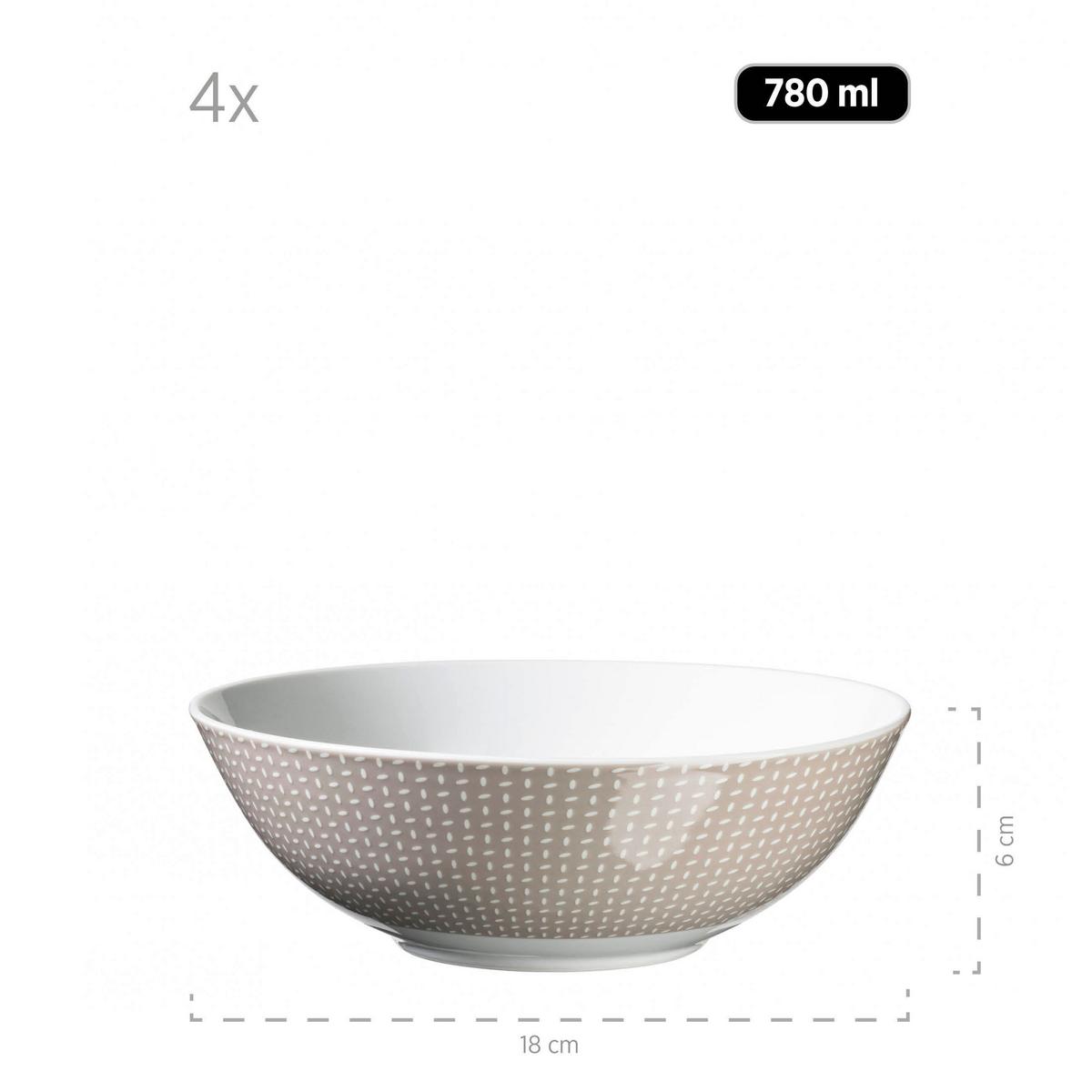 Kombiservice Beige 4 Personen 16-Teilig - Beige, Basics, Keramik - Mäser