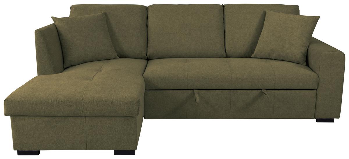 Ecksofa Lukas Olive S: 158x239 Cm - Olivgrün, Trend, Textil (158/239cm)