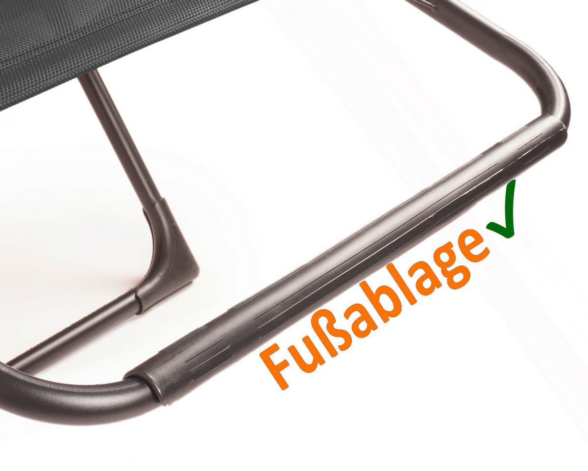 Bäderliege Relax Kunststoff Klappbar - Anthrazit, Basics, Kunststoff (84/109/65cm)