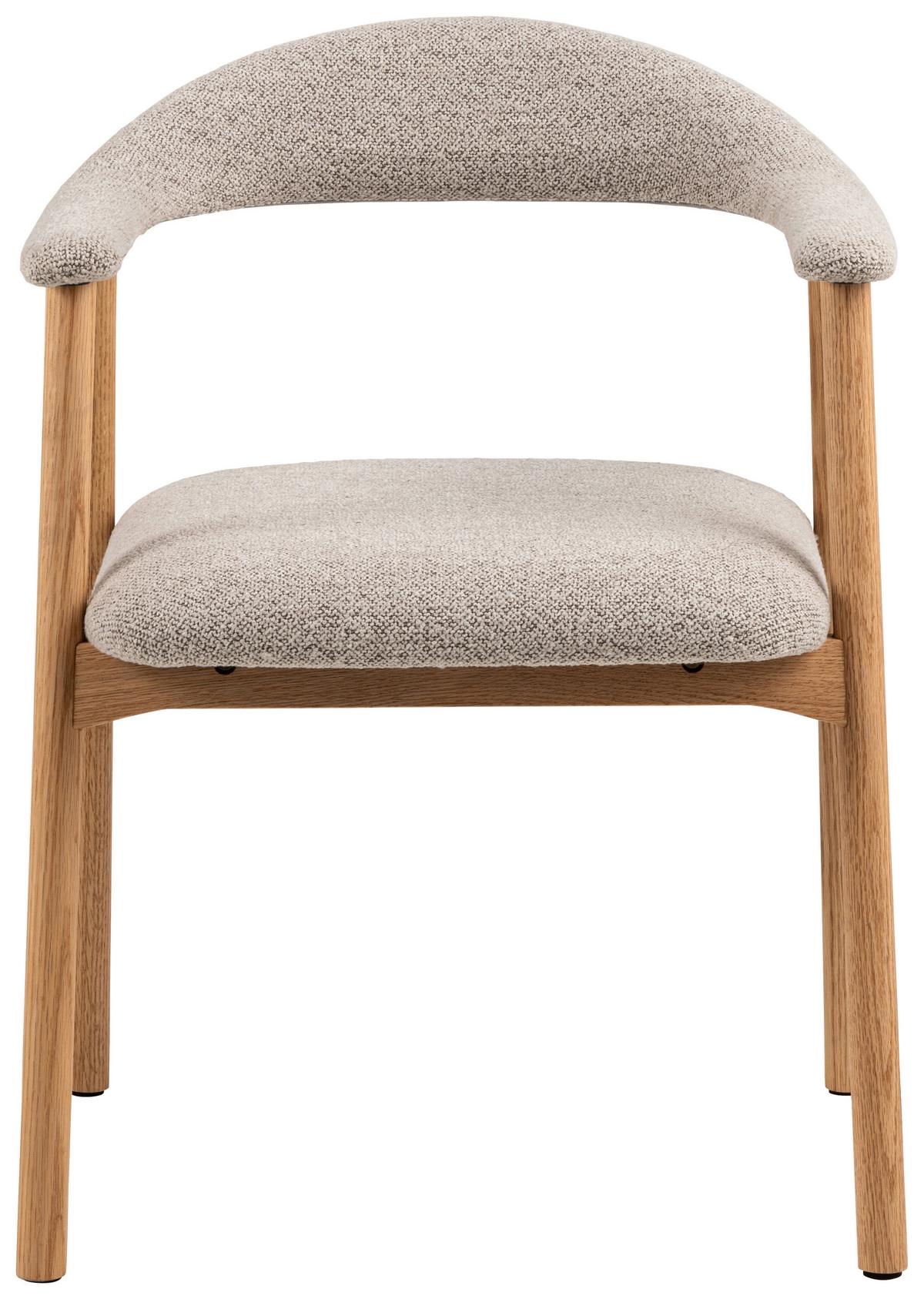 Židle s područkami ADDI šedobéžová - barvy dubu/šedobéžová, Trend, dřevo/textil (56/75,5/54cm) - MID.YOU
