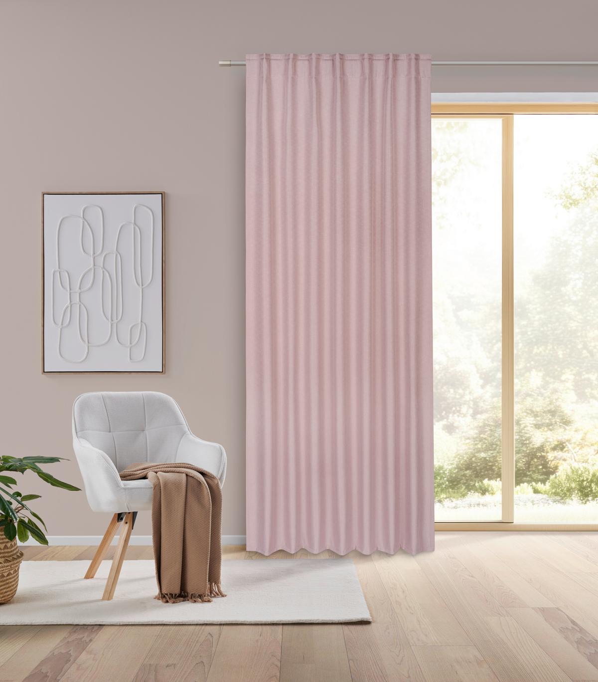 TERMOIZOLAČNÍ ZÁVĚS ANTON - růžová, textil (135/255cm) - Mömax