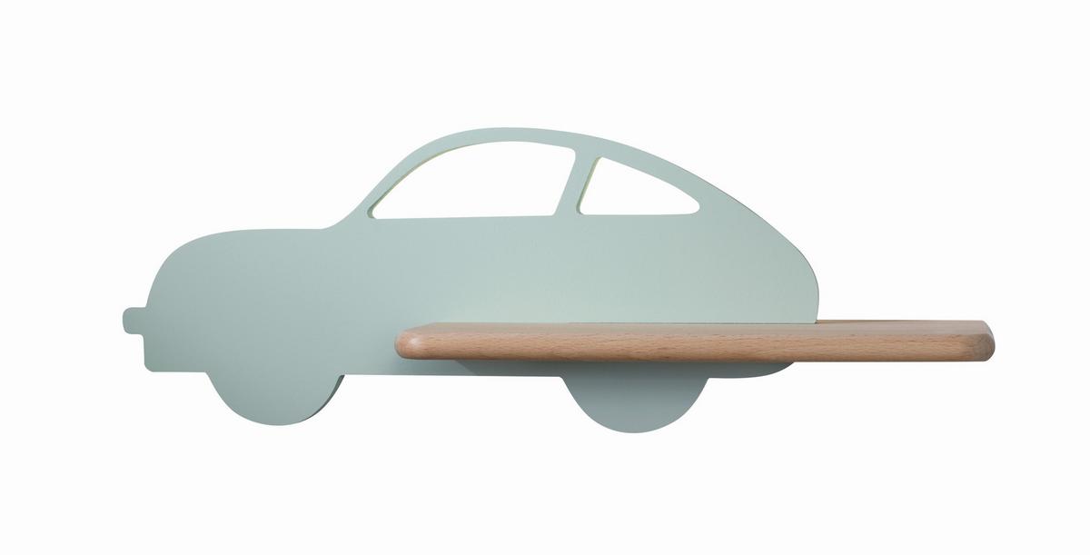 Kinderwandleuchte 21-84804 Car - Mintgrün, Basics, Holz/Holzwerkstoff (43/12/15cm)