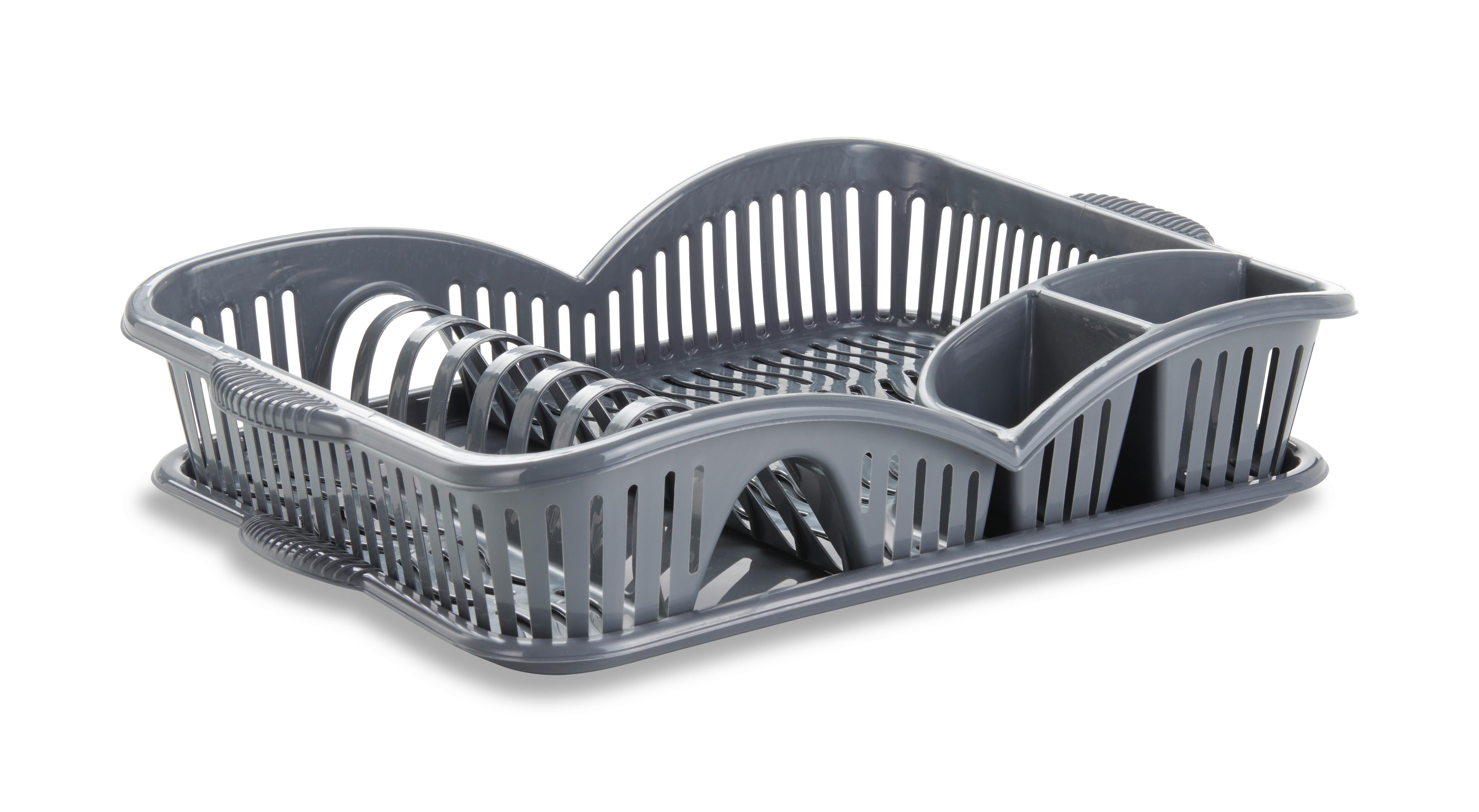 Odkvapkávač na riad Oliva - antracitová, Modern, plast (45,5/30,5/7,5cm) - Mömax