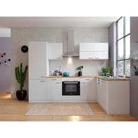 Eckküche Malia L-Küchenblock 280 Cm - Nussbaumfarben/Weiß, Basics, Holzwerkstoff (280/172cm) - Respekta