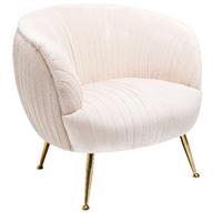 Cocktailsessel Perugia - Messingfarben/Creme, LIFESTYLE, Textil (79/75/75cm) - Kare-Design