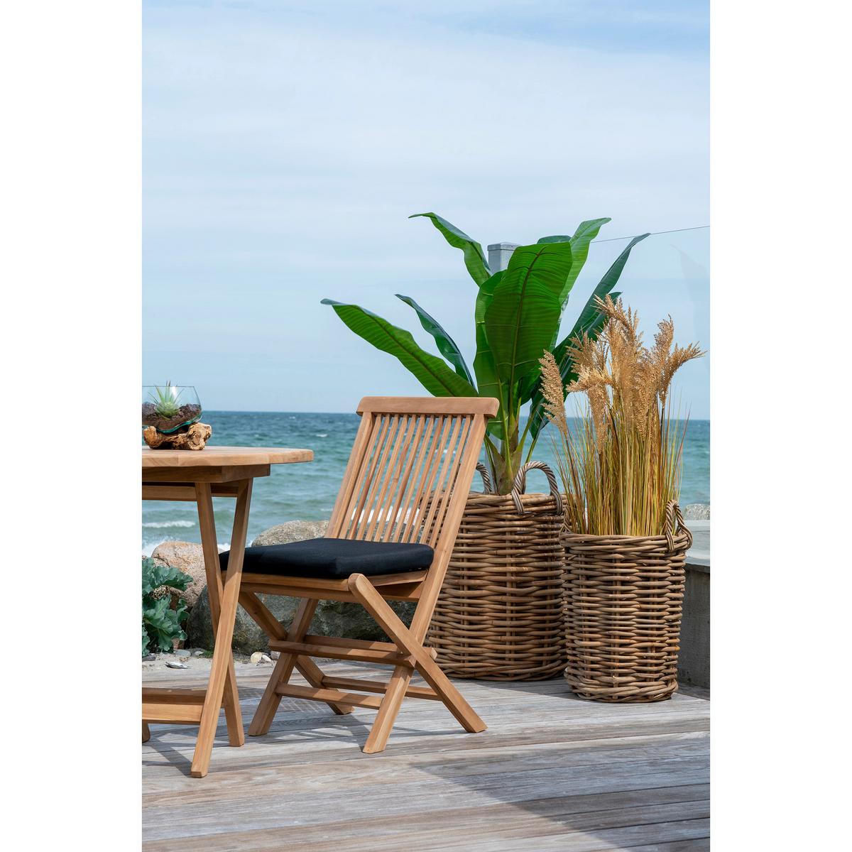 GARTENSTUHL-SET Toledo Braun B: 46 cm - Teakfarben, MODERN, Holz (46/89/62cm) - Gardenson
