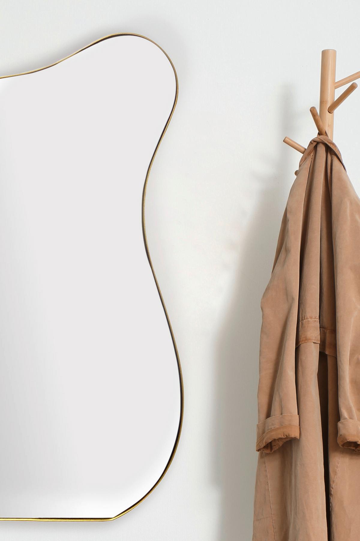 Wandspiegel Goldfarben B: 60 cm - Goldfarben, Design, Glas/Metall (60/100/2,5cm) - MID.YOU