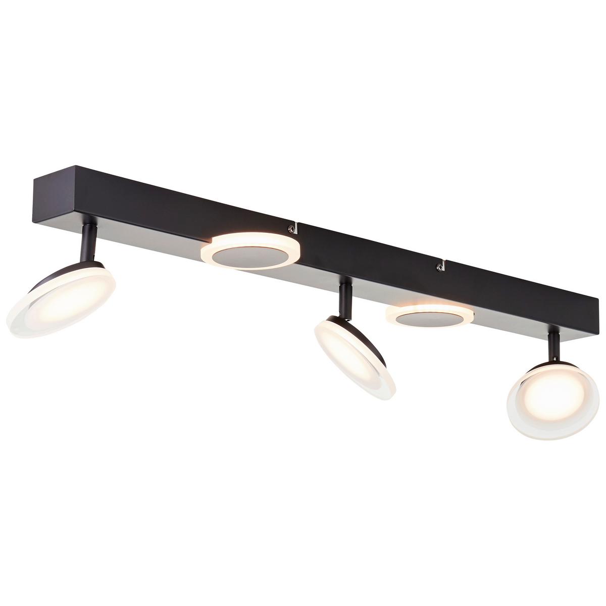 LED-Strahler Meriza 3-Flammig verstellbar L: 70 cm - Schwarz, Design, Kunststoff/Metall (16/70/15cm) - Brilliant
