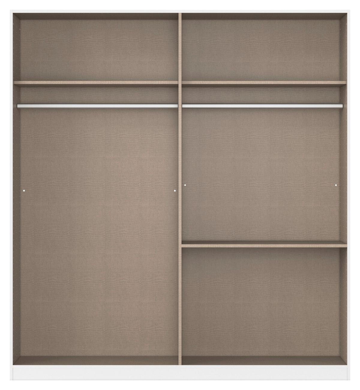 Eckkleiderschrank Costa Weiß B: 208 cm - Weiß, MODERN, Holzwerkstoff (208/197/298cm) - Rauch Möbel