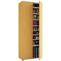 Schuhschrank Vandol Buche Dekor B: 71 cm - Buchefarben/Schwarz, Design, Holzwerkstoff (71/180/39cm) - MID.YOU