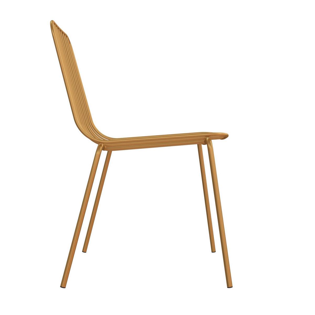 Stuhl-Set Caden Goldfarben B: 56 cm - Goldfarben, Design, Metall (56/80/52cm) - MID.YOU