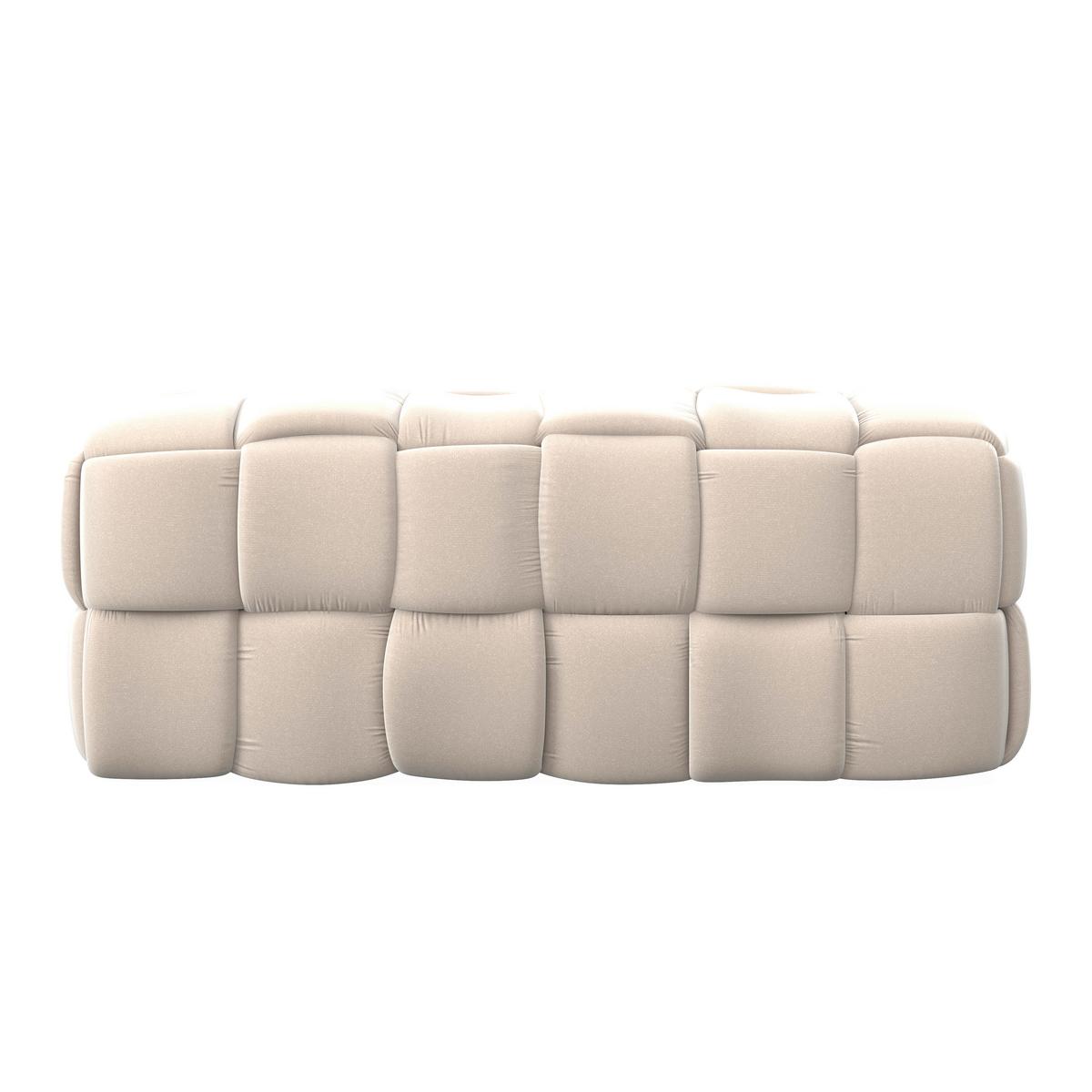 Moderná lavica ELLA béžová - čierna/béžová, Modern, drevo/textil (118/47/47cm) - Bessagi Home
