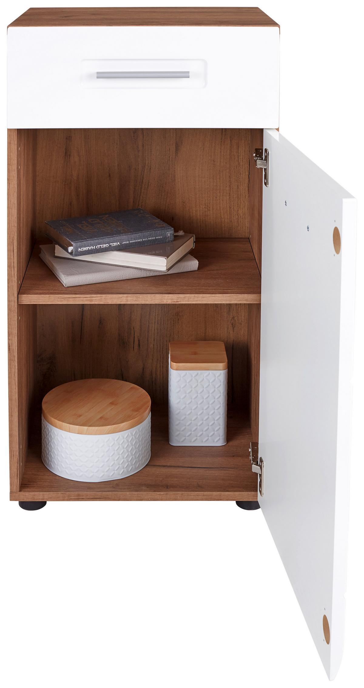 Komód Avensis New - tölgyfa színű/fehér, Konventionell, faalapú anyag (45/85,4/37cm) - Luca Bessoni